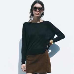Black  Zara knit sweater in black